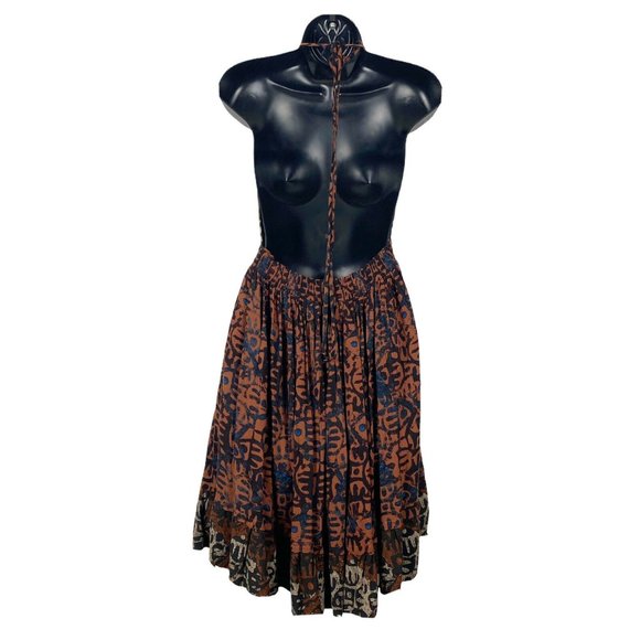 Free People Beach Day Halter Mini Ruffle Dress M - Picture 9 of 11